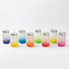 Kubek Mason Jar 450 ml szroniony bez uszka do sublimacji - pomarańczowy gradient