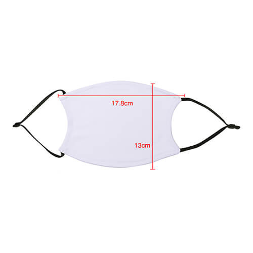 Maseczka na twarz z czarnym spodem do sublimacji