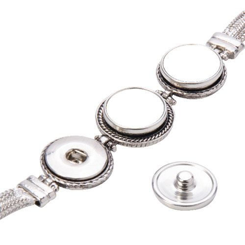 Bransoletka metalowa z trzema kółkami Sublimacja