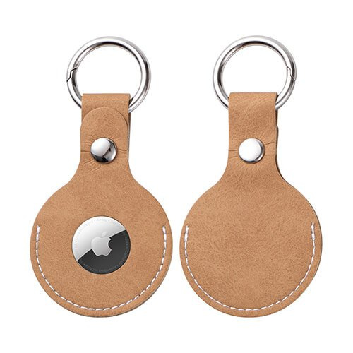 Brelok skórzany / etui na AirTag do sublimacji - brązowy