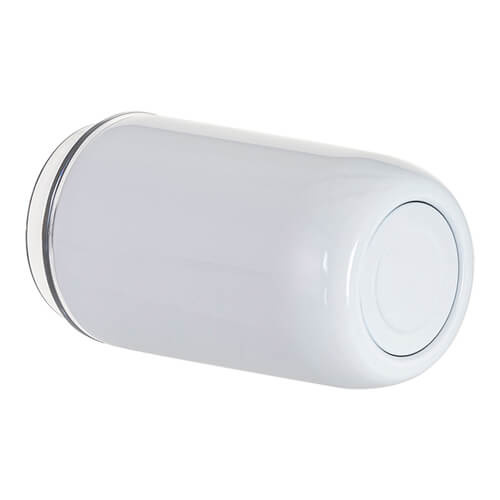 Kubek ze stali nierdzewnej 350 ml z pokrywką i słomką do sublimacji - biały