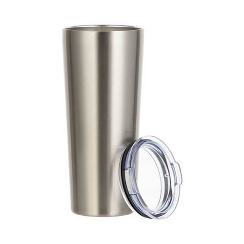 Tumbler termiczny 650 ml ze stali nierdzewnej do sublimacji - srebrny