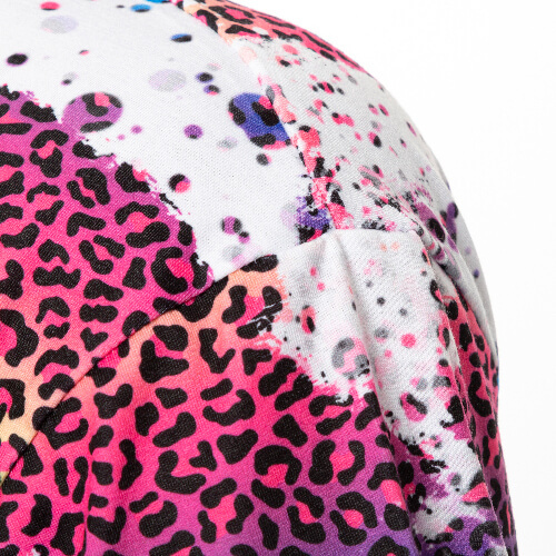 Koszulka Cotton-Like Bleached Leopard Wild Purple do sublimacji