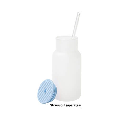 Kubek - butelka 550 ml do sublimacji z niebieską pokrywką