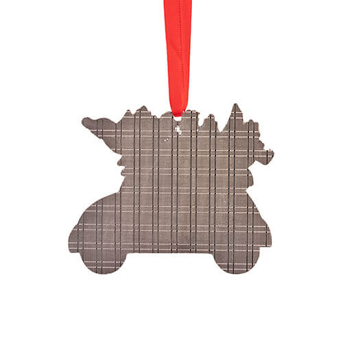 Metalowa zawieszka na choinkę do sublimacji - auto