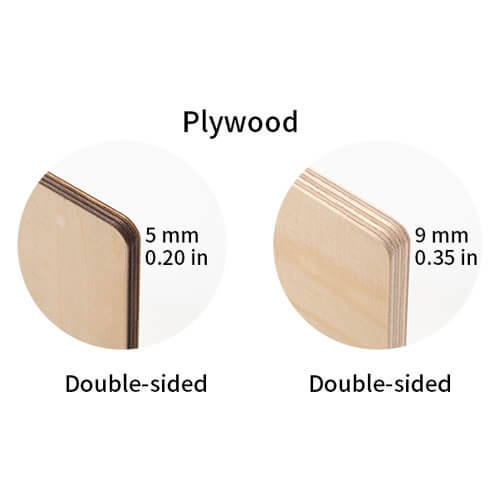 Dwustronna płyta ze sklejki do sublimacji 20 x 20 x 0,5 cm - 2 szt.