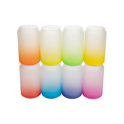 Szklanka 400 ml szroniona do sublimacji - pomarańczowy gradient