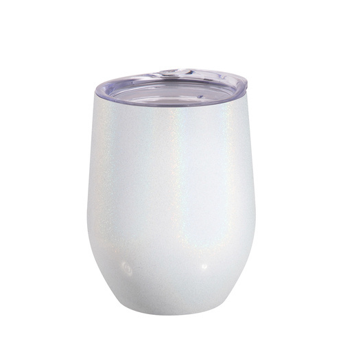 Zestaw 6 kubków do grzanego wina 360 ml do nadruku - biały opalizujący