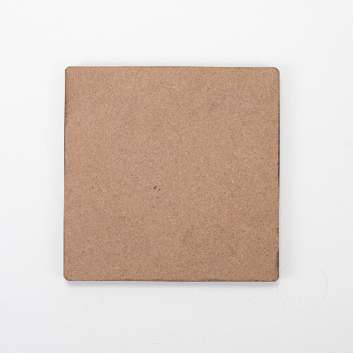 Płyta pilśniowa do sublimacji 20 x 20 x 0,6 cm - 2 szt. - jasnobrązowy tył