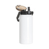 Butelka podróżna ze stali nierdzewnej 1250 ml z uchwytem do sublimacji - biała