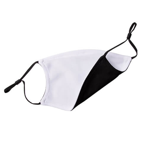 Maseczka na twarz z czarnym spodem do sublimacji