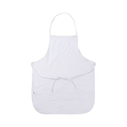 Biały fartuch z kieszenią dla dorosłych do sublimacji