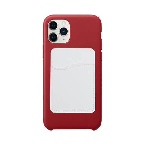 Skórzany uchwyt do karty kredytowej do smartphona do sublimacji - biały