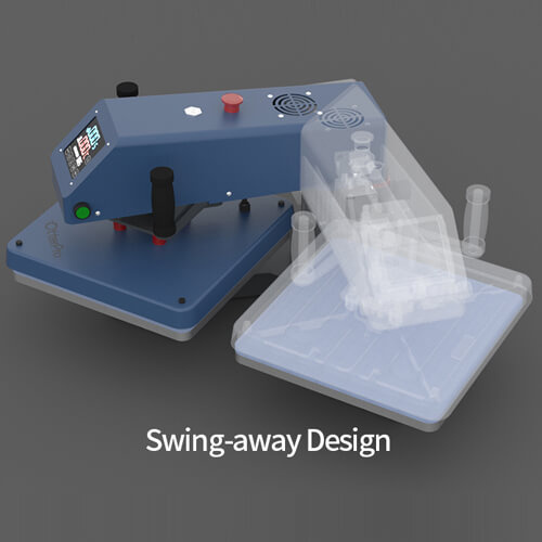 Dwustanowiskowa prasa płaska OtterPro Air Press Swing Dual 38 x 38 cm Seychelles Blue