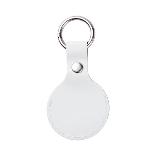 Brelok skórzany / etui na AirTag do sublimacji - biały