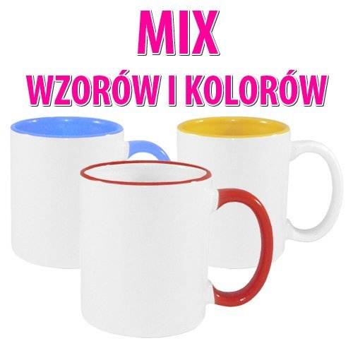 144 sztuki Kubków MAX - MIX wzorów i kolorów - GRATIS - ryza papieru sublimacyjnego - Sublimacja Termotransfer