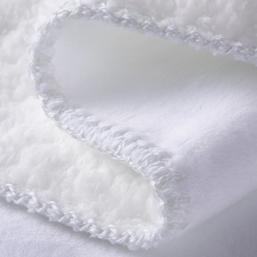 Kocyk Minky z podszewką Sherpa do sublimacji - biały