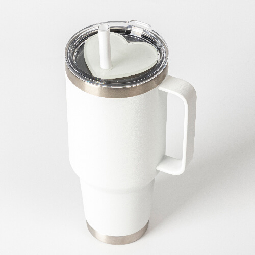 Akrylowa plakietka imienna do kubka 780 / 900 / 1050 / 1260 ml do sublimacji - serce