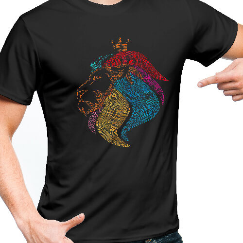 Duży arkusz z cyrkoniami do termotransferu - Król Lew