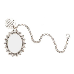 Owalna broszka z okrągłą zawieszką do sublimacji