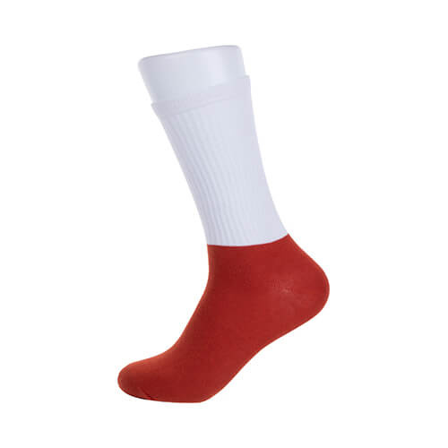 Skarpety sportowe z brązową stopą do sublimacji