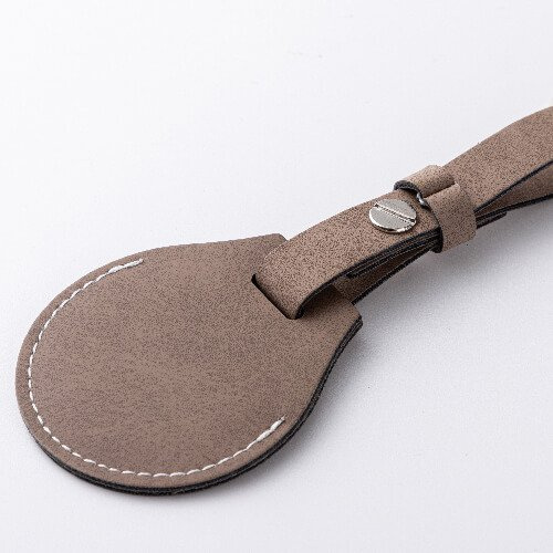 Brelok skórzany z paskiem / etui na AirTag do sublimacji - szary