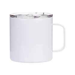 Kubek metalowy 500 ml do kawy do sublimacji - biały