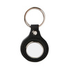 Brelok skórzano-metalowy do sublimacji - koło - czarny