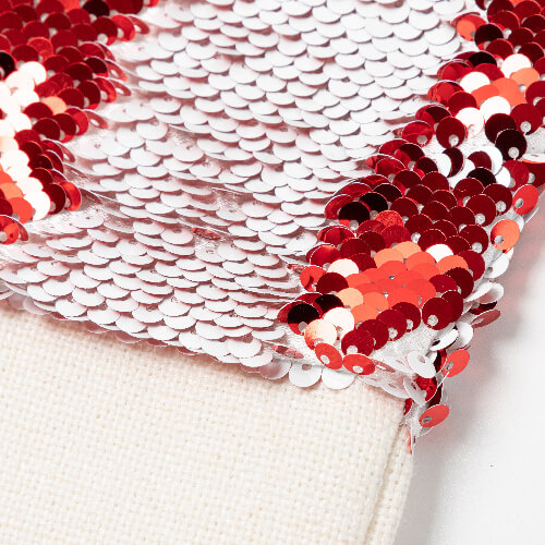 Świąteczna skarpeta z czerwonymi cekinami do sublimacji