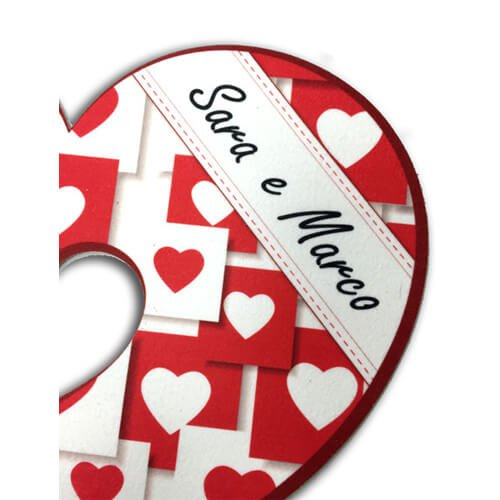 Ozdoba na drzwi z filcu do sublimacji - serce