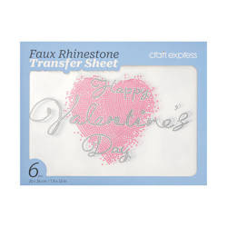 Zestaw arkuszy z cyrkoniami do termotransferu - Serce