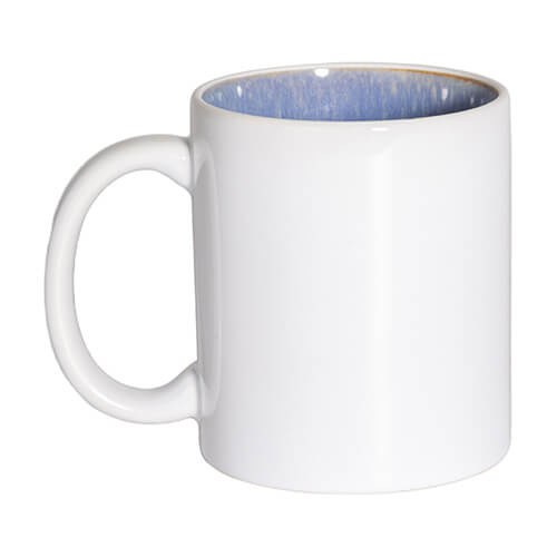 Kubek 330 ml ze szkliwionym wnętrzem do sublimacji - jasnoniebieski