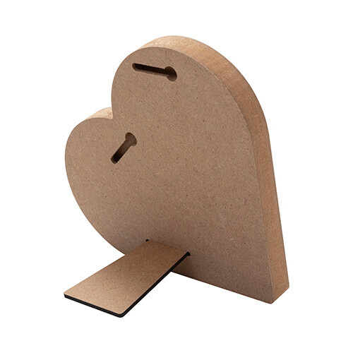 Ramka na zdjęcie - serce z MDF-u do sublimacji - 15,2 x 15,2 cm