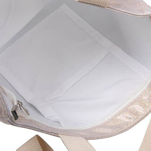 Brokatowa torba 34 x 37 cm do sublimacji - szampańska