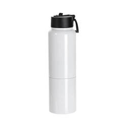 Butelka / kubek ze stali nierdzewnej 500 ml 2 w 1 do sublimacji - biały
