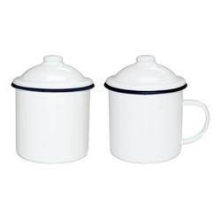 Kubeczek emaliowany z przykrywką Sublimacja Termotransfer