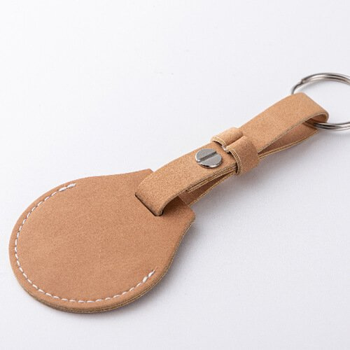 Brelok skórzany z paskiem / etui na AirTag do sublimacji - brązowy