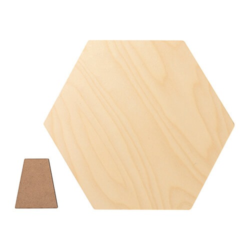 Sześciokątna ramka na zdjęcie ze sklejki do sublimacji - 30,5 x 25,4 cm