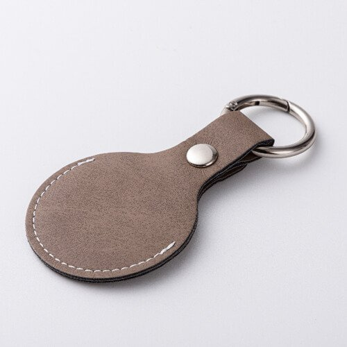 Brelok skórzany / etui na AirTag do sublimacji - szary