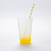 Prosta szklana słomka 23 cm - żółta