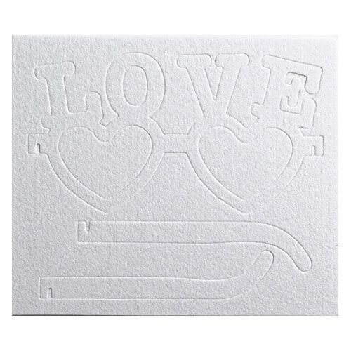 Okulary z filcu do sublimacji - love