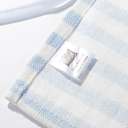 Płócienna zapaska do sublimacji - kremowa w błękitne paski