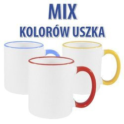 144 sztuki Kubków Kolorowych - MIX Kolorów Uszka - GRATIS - ryza papieru sublimacyjnego - Sublimacja Termotransfer