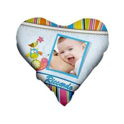 Dwukolorowa poszewka z satyny w kształcie serca do sublimacji - Blue