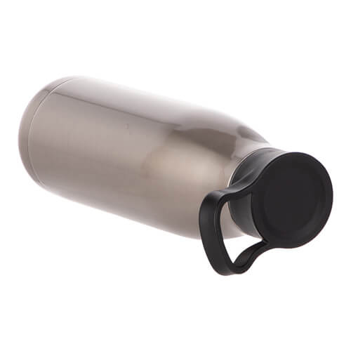 Bidon - butelka na napoje 500 ml z poziomą rączką do sublimacji - srebrny