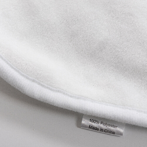 Kocyk z mikrofibry i polaru arktycznego z kapturem do sublimacji - biały