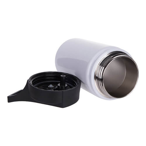 Bidon ze stali nierdzewnej 350 ml ze sportowym ustnikiem do sublimacji - biały