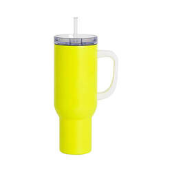 Kubek podróżny ze stali nierdzewnej 1200 ml do sublimacji - matowy żółty neon