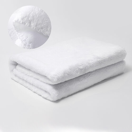 Kocyk z mikrofibry i polaru arktycznego do sublimacji - biały