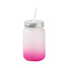 Kubek Mason Jar 450 ml szroniony bez uszka do sublimacji - fioletowy gradient
